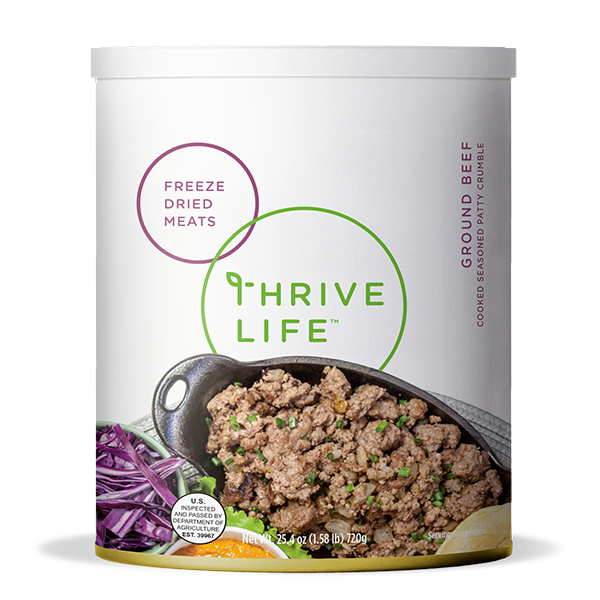 Ground Beef (Hamburger) - Freeze Dried - Meats & Proteins - THRIVE ...