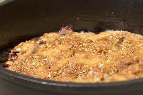 Dutch Oven Berry Cobbler