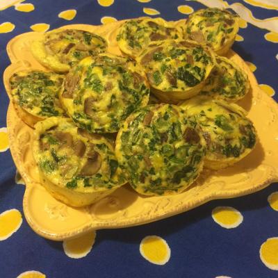 Spinach Mushroom And Cheese Mini Quiches